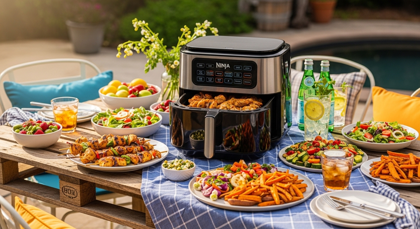 Best Large Air Fryers for Healthy Summer Entertaining: Ninja Foodi Summer Recipes and Low-Calorie Outdoor Cooking Ideas - Top-Best.com