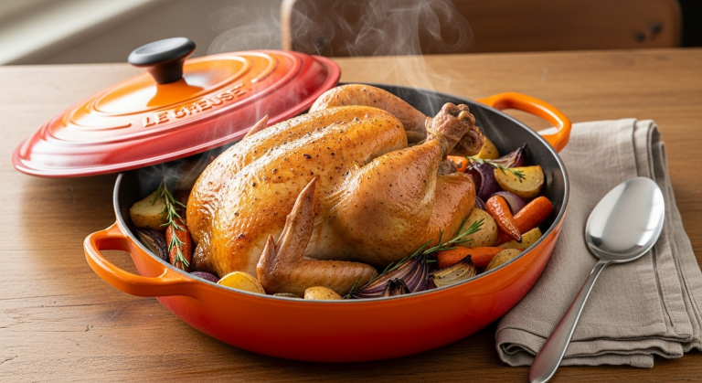 Le Creuset Signature Roaster Review: The "Heat Battery" Pan
