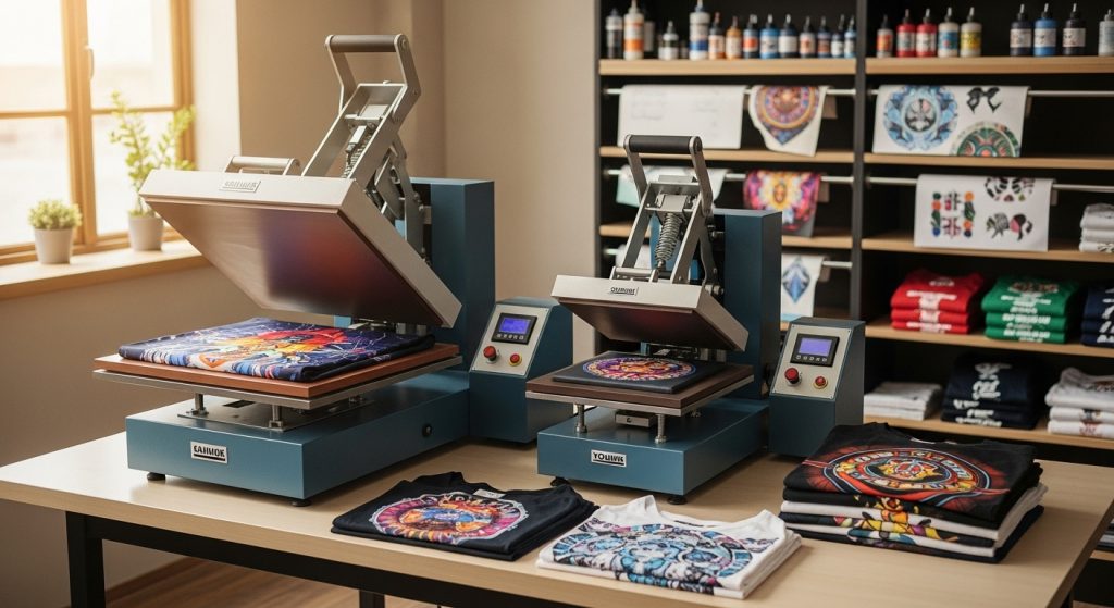 Two stamping machines.