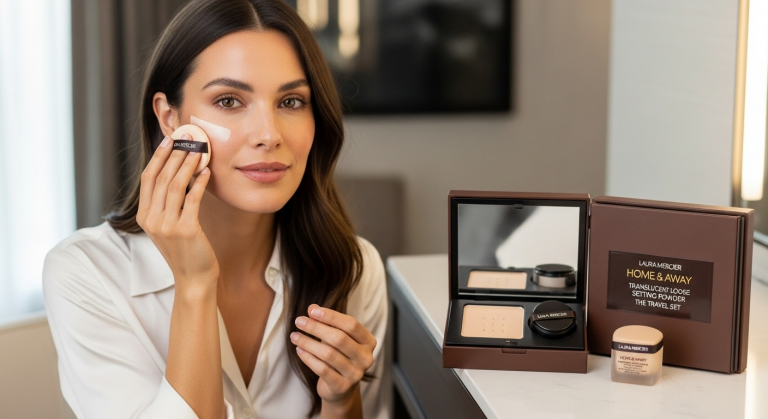 Laura Mercier Home & Away Translucent Loose Setting Powder: The Travel Set That Keeps Makeup Looking Fresh