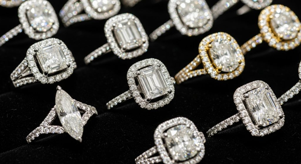 Diamond rings.