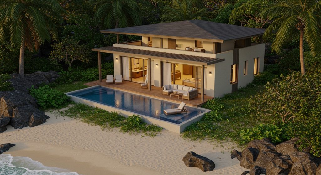 holiday home on the beach