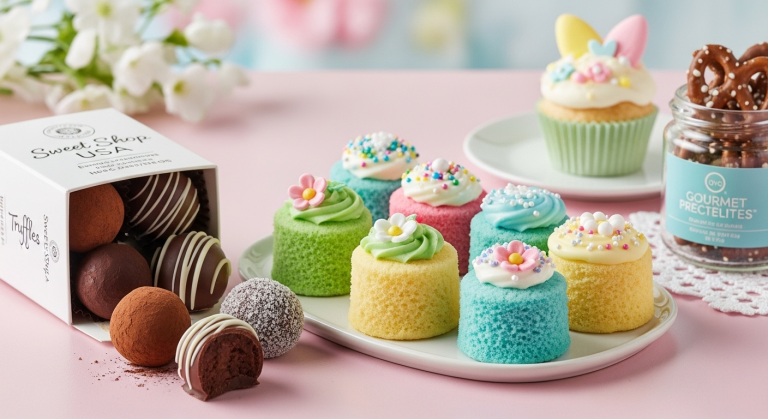 Sweet Shop USA Truffles, Spring Cake Bites Review: 3 QVC Treats Compared for Spring Celebrations