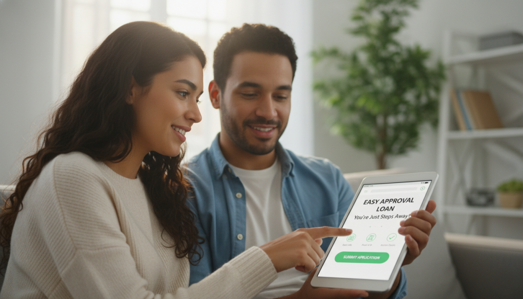 couple applying for easy approval loan