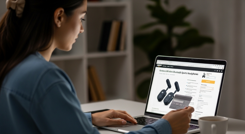 woman shopping online