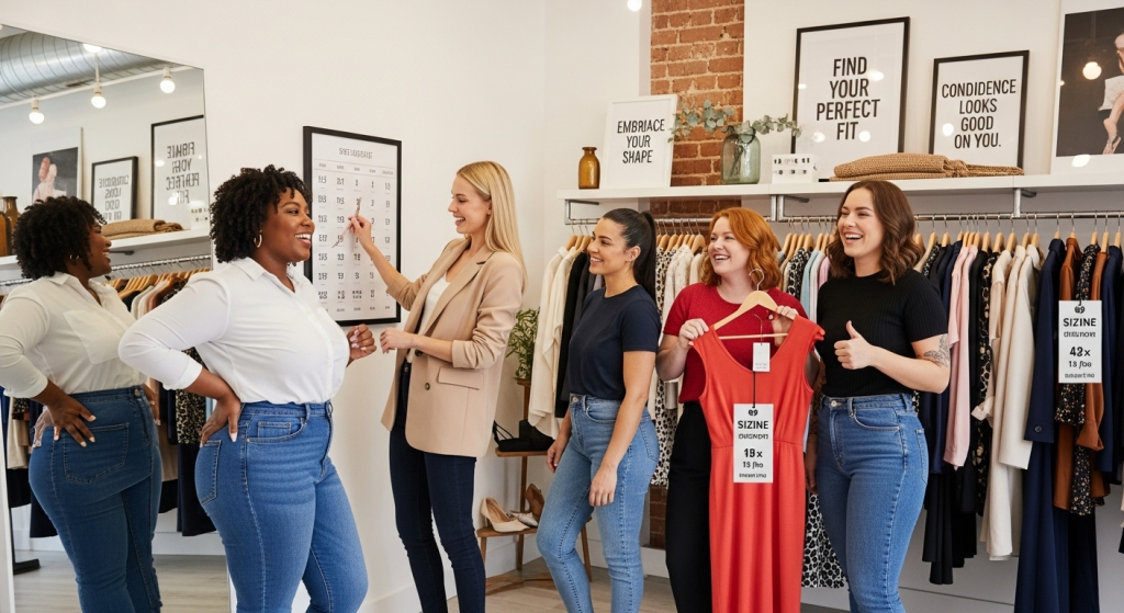 group of women choosing clothes