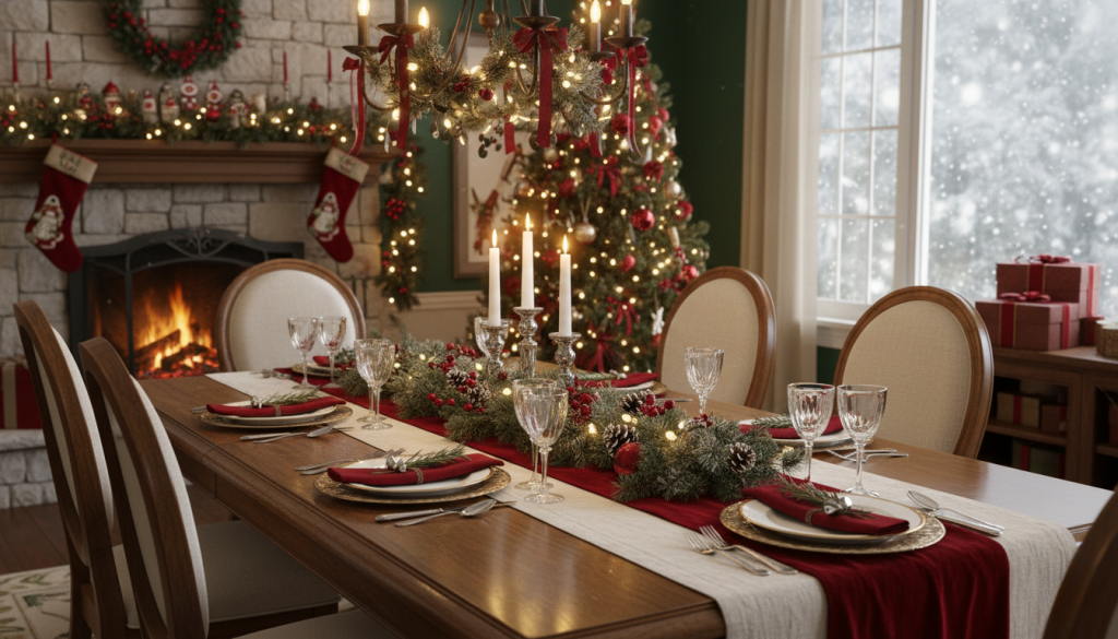Christmas Dining Room & Table