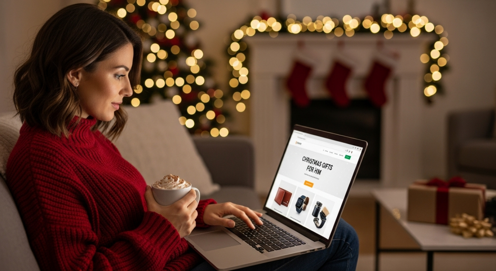 woman shopping online