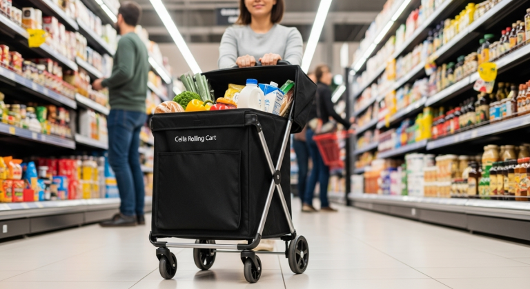Cella Rolling Cart Review: The Collapsible Cart Revolution for Smarter Grocery Runs