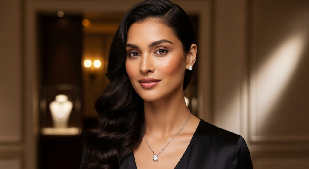 model with Luxury Jewelry